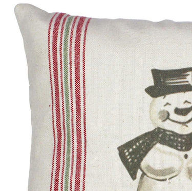 Holiday Grain Sack Cream, Red, Grn Pillow PL064019 - The Fox Decor